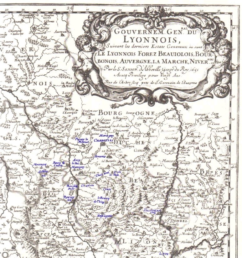 Lyonnais en 1651